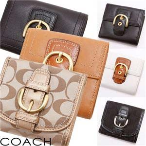 COACH(コーチ) ダブルホック財布 41262・小レザー Black